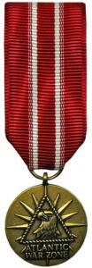 USA Atlantic War Zone Medal Merchant Marine Ribbon Bar Bandspange 