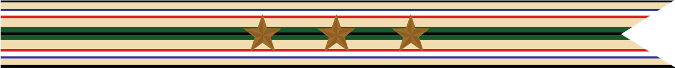 United States Navy Soutwest Asia Service Campaign Streamer with 3 Bronze Stars
