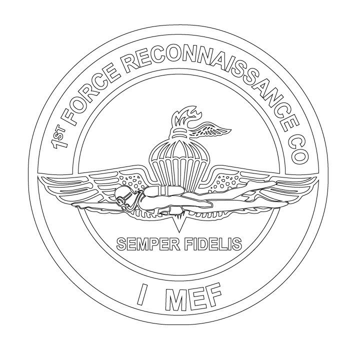 1ST FORCE RECON COMPANY
US MARINE CORPS .SVG FILE