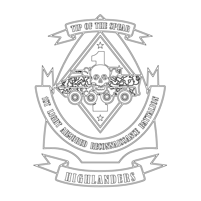 1ST LIGHT ARMORED RECON BATTALION
US MARINE CORPS .SVG FILE