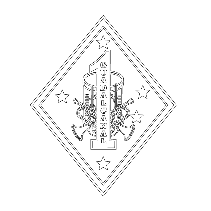 1ST MARINE DIVISION BAND
US MARINE CORPS .SVG FILE
