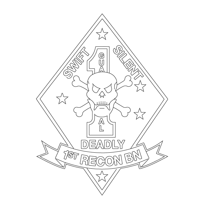 1ST RECON BATTALION
US MARINE CORPS .SVG FILE 