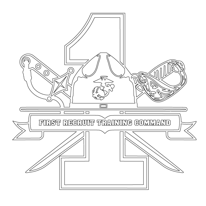 1ST RECRUIT TRAINING BATTALION
US MARINE CORPS .SVG FILE 