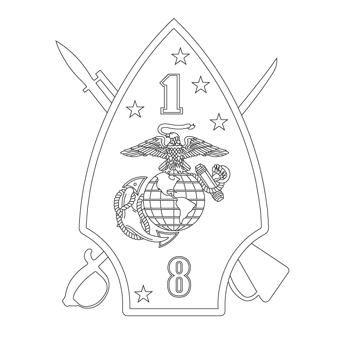 1ST BN 8th MARINES
US MARINE CORPS .SVG FILE